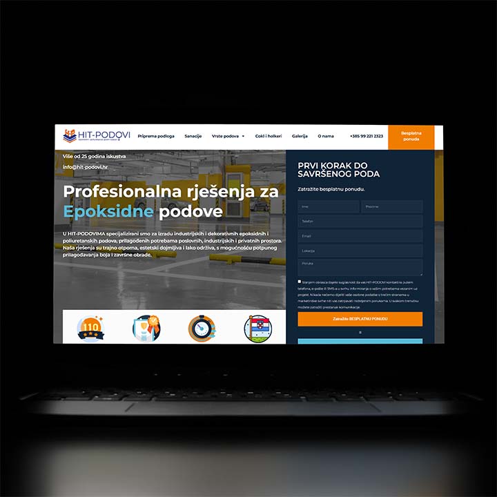 Hit podovi izrada web stranice
